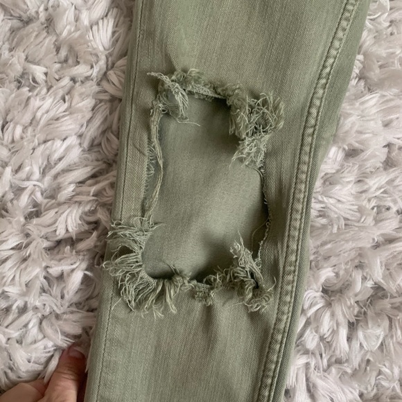 Free People Mid-rise Distressed Jeans in Moss - Picture 4 of 9